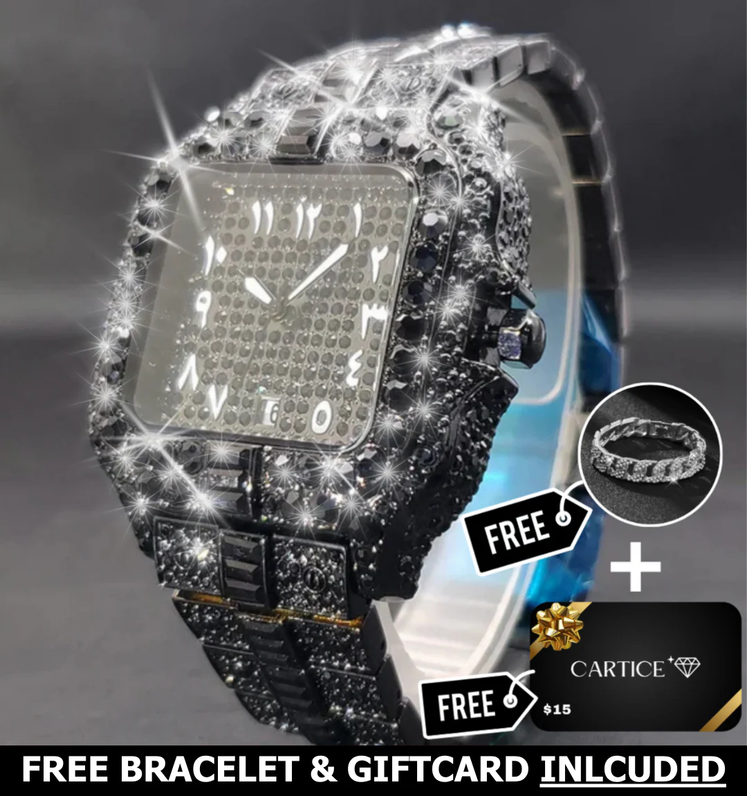 Arabic Iced Out Watch - Image 3