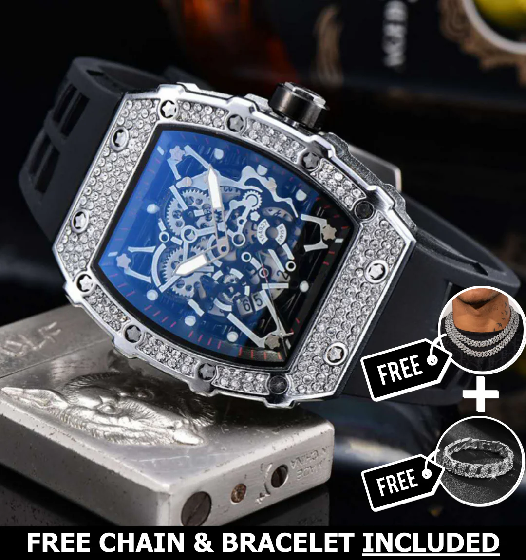Infinity Skeleton Ice Watch