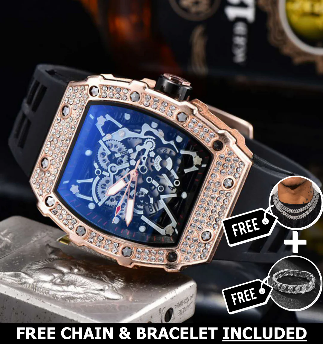 Infinity Skeleton Ice Watch - Image 2