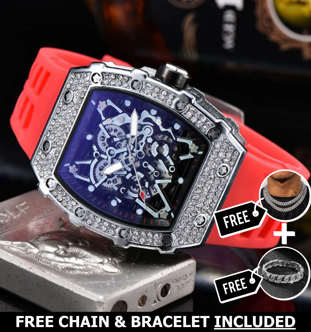 Infinity Skeleton Ice Watch - Image 4