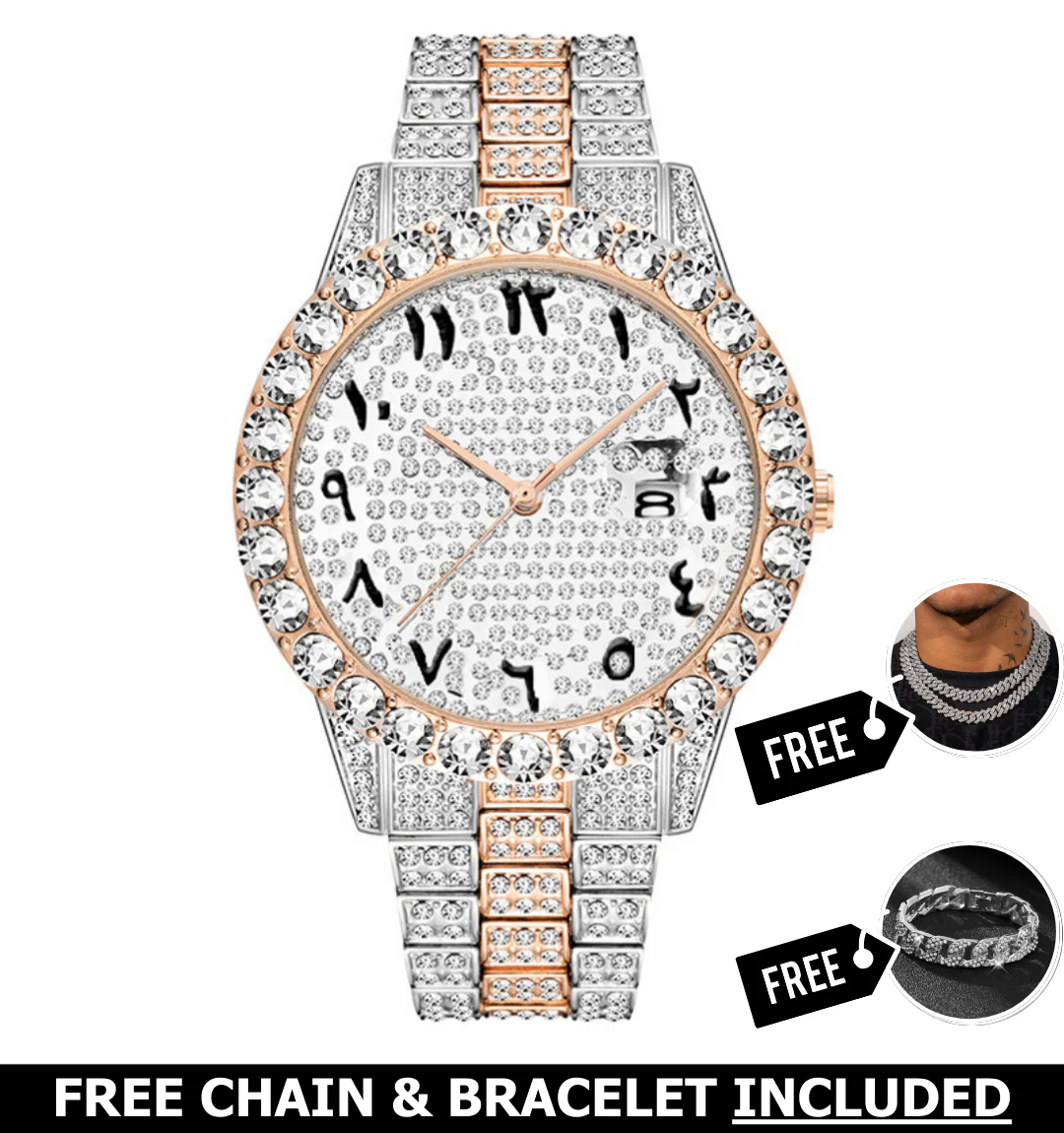 Jade Iced Out Watch - Image 4