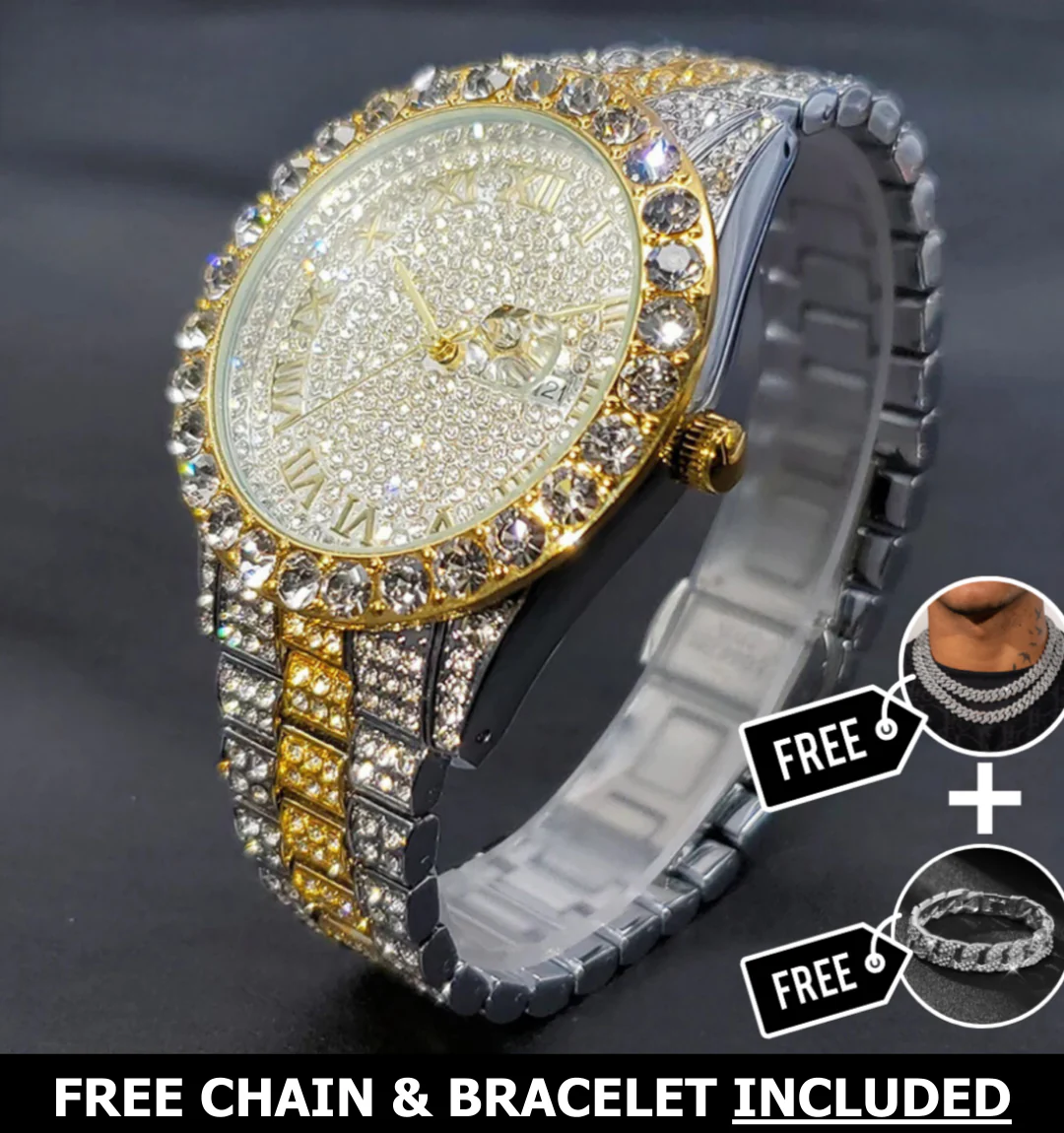Khalil Classic Iced Out Watch - Image 3