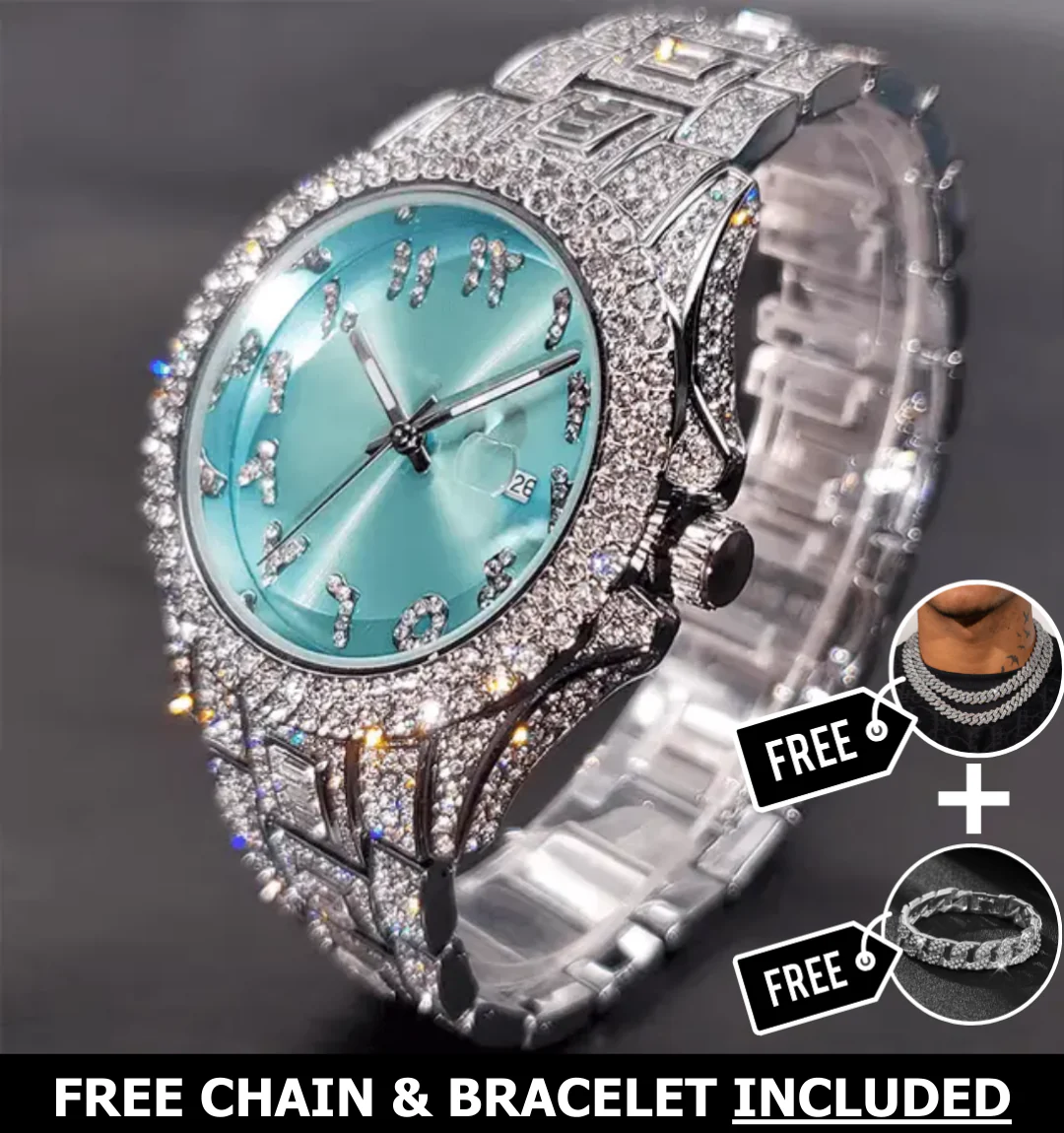 Presidential Arabic Dial Iced Out Watch - Image 3