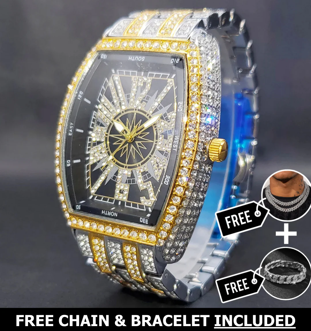 Noir Iced Out Watch - Image 3