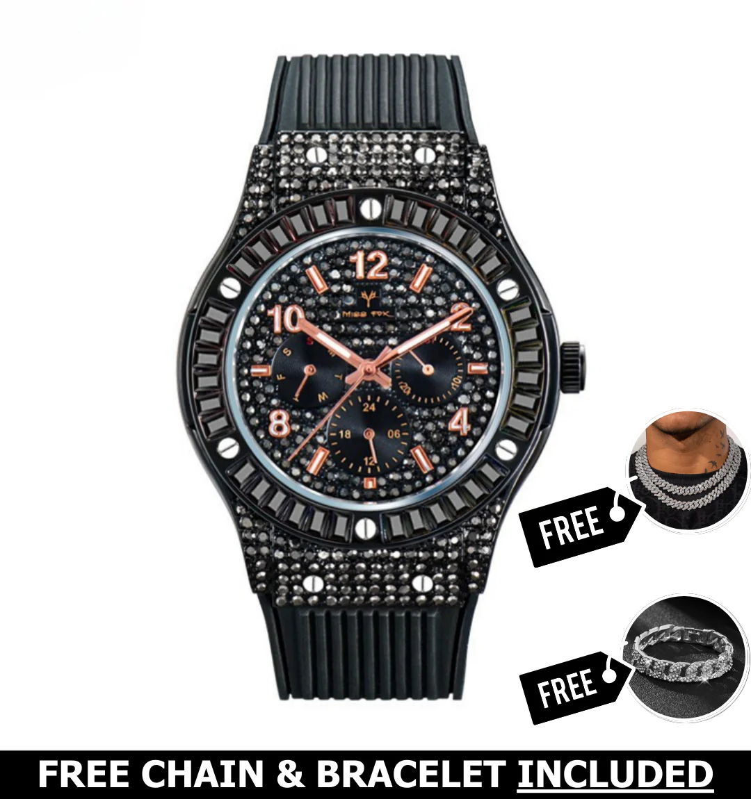 Opulent Iced Out Watch - Image 4