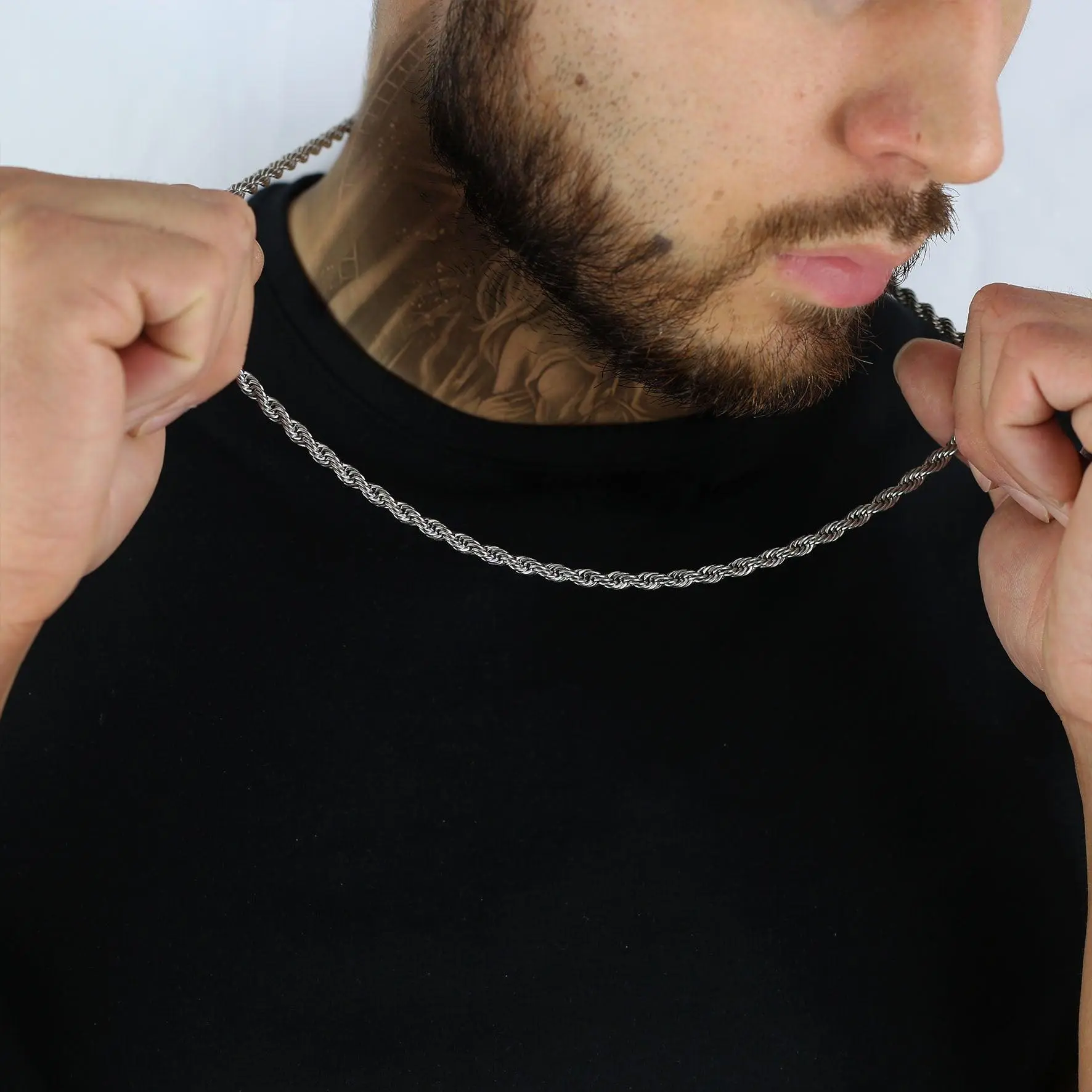 ROPE CHAIN 5MM - White Gold - Image 2