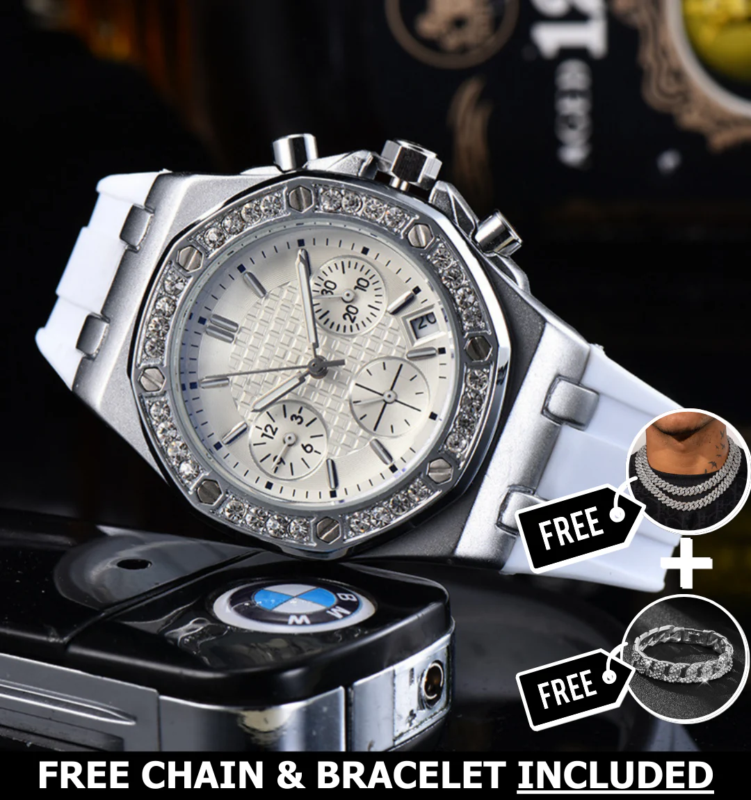 Royale Ice Bezel Chronograph Watch - Image 10