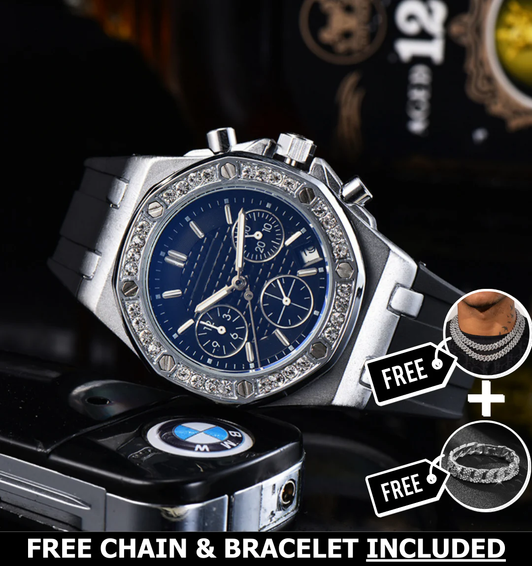 Royale Ice Bezel Chronograph Watch - Image 4