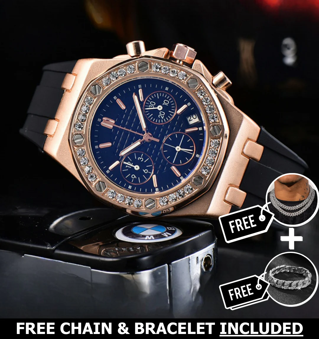 Royale Ice Bezel Chronograph Watch - Image 6