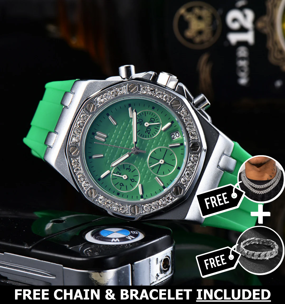 Royale Ice Bezel Chronograph Watch - Image 7